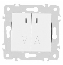 Выключатель для жалюзи с подсветкой без рамки Arte Milano 203 203.39-2.white