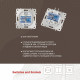 Розетка двойная RJ-11 и Ethernet RJ-45, без рамки Arte Milano am-203 203.44-1.white