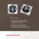 Розетка Ethernet RJ-45 без рамки Arte Milano am-203 203.45-1.shampan