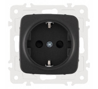 Розетка с заземлением и со шторкой, без рамки Arte Milano am-205 205.40-1.black