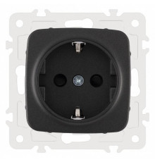 Розетка с заземлением и со шторкой, без рамки Arte Milano am-205 205.40-1.black