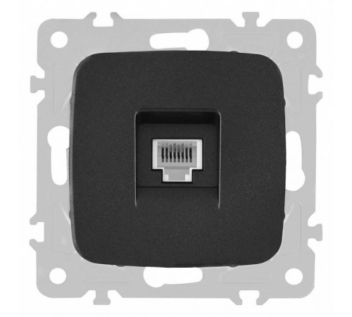 Розетка телефонная RJ-11 без рамки Arte Milano am-205 205.51-1.black