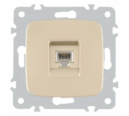 Розетка телефонная RJ-11 без рамки Arte Milano am-205 205.51-1.shampan