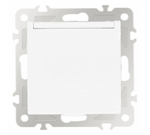 Розетка влагозащищенная с заземлением и со шторкой с крышкой Arte Milano am-206 206.41-1.white