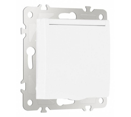 Розетка влагозащищенная с заземлением и со шторкой с крышкой Arte Milano am-206 206.41-1.white