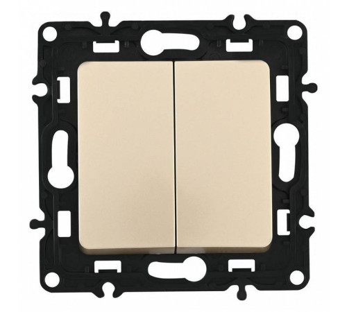 Выключатель двухклавишный без рамки Arte Milano 217 217.30-2.shampan