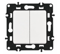 Выключатель двухклавишный без рамки Arte Milano 217 217.30-2.white