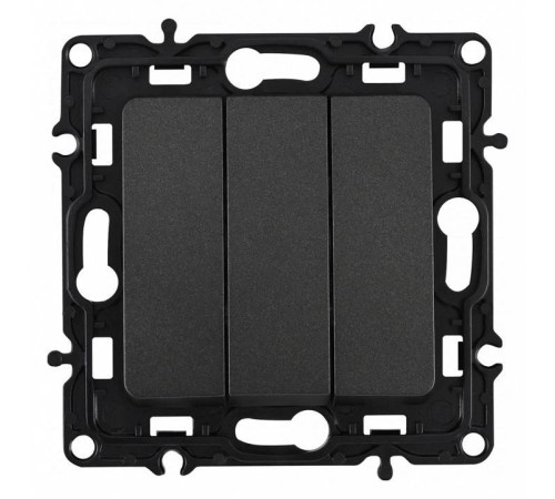 Выключатель трехклавишный без рамки Arte Milano 217 217.30-3.black