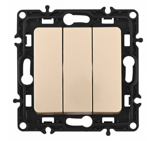 Выключатель трехклавишный без рамки Arte Milano 217 217.30-3.shampan