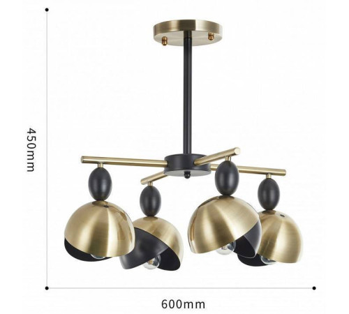 Люстра на штанге Arte Milano Neapolis-71307 271307/4 BK/GD