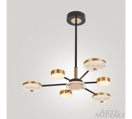 Люстра на штанге Arte Milano Ferrara-72069 272069/6 BK/GD