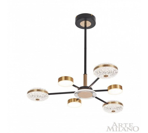 Люстра на штанге Arte Milano Ferrara-72069 272069/6 BK/GD
