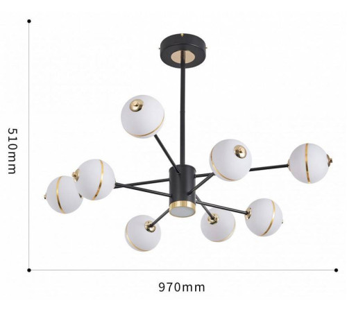 Люстра на штанге Arte Milano Ferrara-72069 272069/8 BK