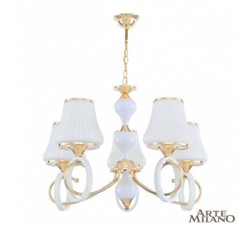 Подвесная люстра Arte Milano Florentia-2387 5 ламп 302387/5 Wh/Gd