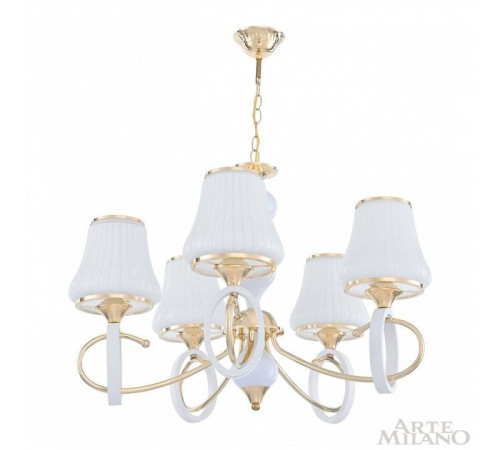 Подвесная люстра Arte Milano Florentia-2387 5 ламп 302387/5 Wh/Gd
