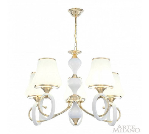 Подвесная люстра Arte Milano Florentia-2387 5 ламп 302387/5 Wh/Gd