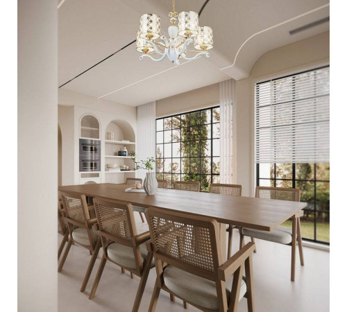 Подвесная люстра Arte Milano Florentia-3097 303097/5 Wh/Gd