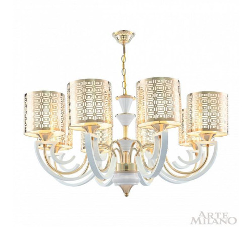 Подвесная люстра Arte Milano Florentia-8857 308857/8 Wh/Gd