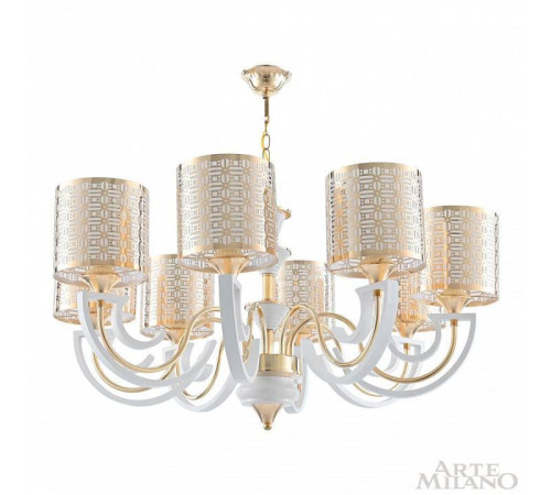 Подвесная люстра Arte Milano Florentia-8857 308857/8 Wh/Gd