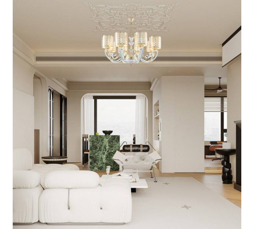 Подвесная люстра Arte Milano Florentia-8857 308857/8 Wh/Gd