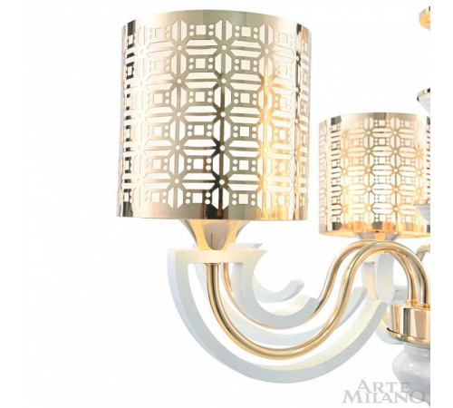 Подвесная люстра Arte Milano Florentia-8857 308857/8 Wh/Gd