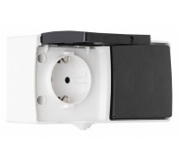 Блок с выключателями одноклавишными влагозащищенными Arte Milano am-309 309.52-1.grey