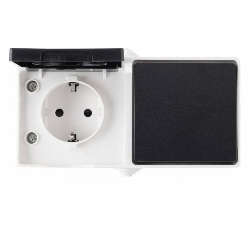 Блок с выключателями одноклавишными влагозащищенными Arte Milano am-309 309.52-1.grey