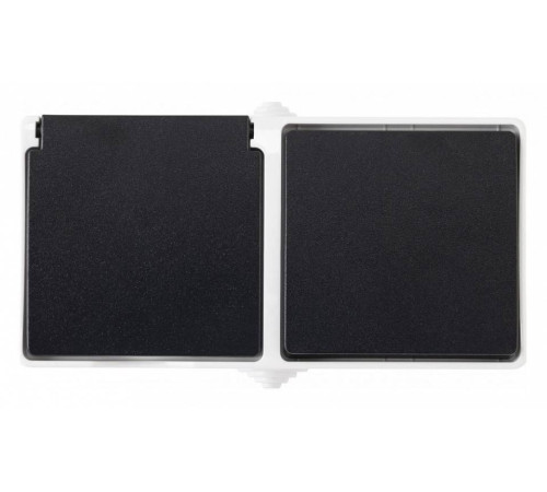 Блок с выключателями одноклавишными влагозащищенными Arte Milano am-309 309.52-1.grey