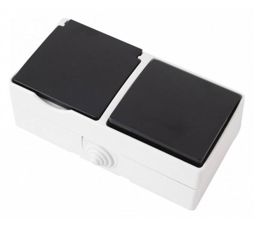 Блок с выключателями одноклавишными влагозащищенными Arte Milano am-309 309.52-1.grey