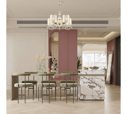 Подвесная люстра Arte Milano Florentia-9787 309787/5 Wh/Gd