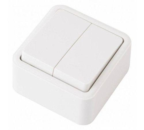 Выключатель проходной двухклавишный Arte Milano 310 310.32-2.white