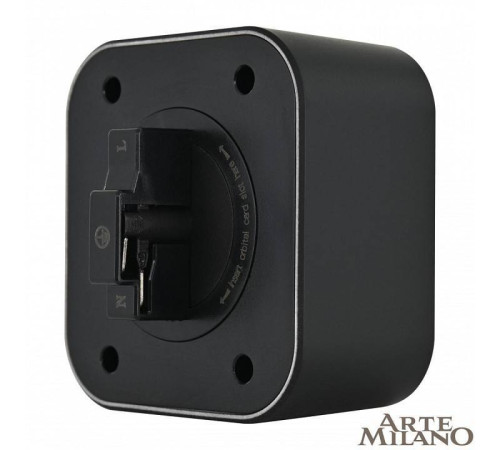 Розетка с заземлением для трека Arte Milano Am-track-sockets черный 380022TS/ES Black