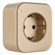 Розетка с заземлением для трека Arte Milano Am-track-sockets золото 380022TS/ES Gold