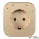 Розетка с заземлением для трека Arte Milano Am-track-sockets золото 380022TS/ES Gold