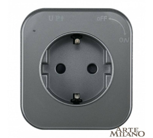Розетка с заземлением на треке Arte Milano Am-track-sockets 380022TS/ES Grey