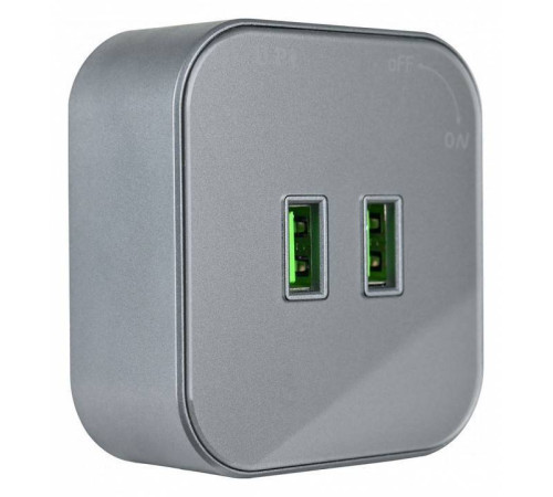 Розетка 2xUSB на треке Arte Milano Am-track-sockets 380022TS/USBx2 Grey