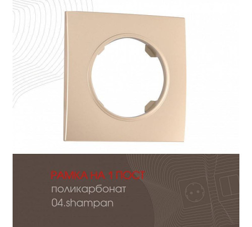 Рамка на 1 пост Arte Milano am-502.04 502.04-1.shampan
