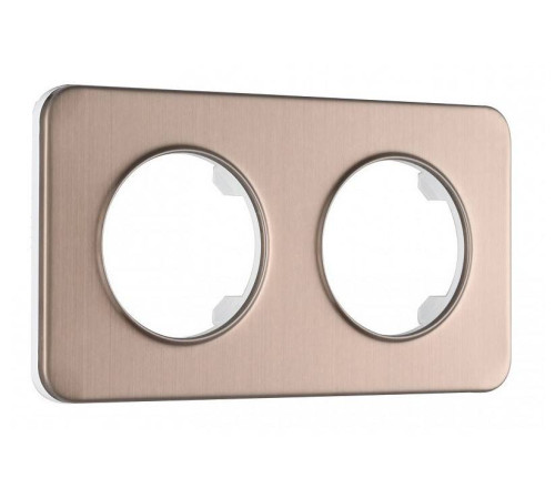 Рамка на 2 поста Arte Milano am-502.07 502.07-2.shampan