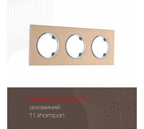 Рамка на 3 поста Arte Milano am-502.11 502.11-3.shampan