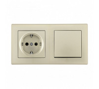 Блок с розеткой и выключателем Arte Milano SET06-2 SET06-2-30-1-40-1 shampan