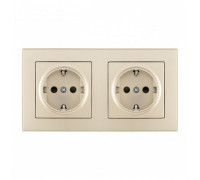 Розетка с заземлением и со шторкой Arte Milano SET06-2 SET06-2-40-1x2 shampan