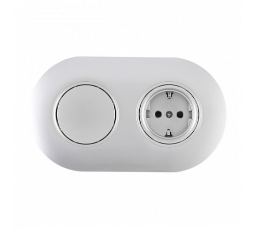 Блок с выключателями одноклавишными влагозащищенными Arte Milano SET08-2 SET08-2-40-1-30-1 silver