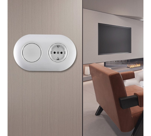 Блок с выключателями одноклавишными влагозащищенными Arte Milano SET08-2 SET08-2-40-1-30-1 silver