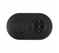 Блок с розеткой и выключателем Arte Milano SET08-2 SET08-2-40-1-30-2 black