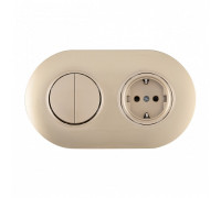 Блок с розеткой и выключателем Arte Milano SET08-2 SET08-2-40-1-30-2 shampan