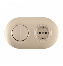 Блок с розеткой и выключателем Arte Milano SET08-2 SET08-2-40-1-30-2 shampan