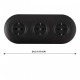 Розетка с заземлением и со шторкой Arte Milano SET08-3 SET08-3-40-1x3 black