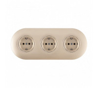 Розетка с заземлением и со шторкой Arte Milano SET08-3 SET08-3-40-1x3 shampan