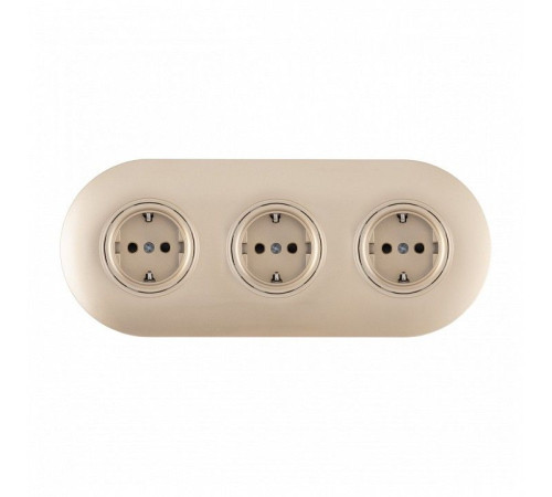 Розетка с заземлением и со шторкой Arte Milano SET08-3 SET08-3-40-1x3 shampan