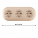 Розетка с заземлением и со шторкой Arte Milano SET08-3 SET08-3-40-1x3 shampan